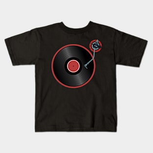 Turntable red Kids T-Shirt